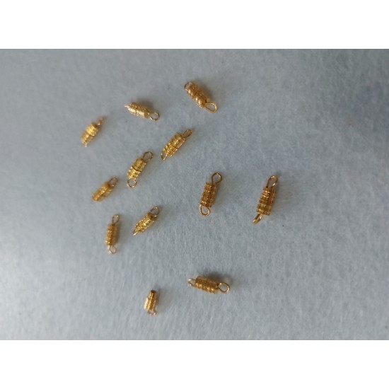 Застежка винтовая для браслетов/ цв.золото/ 10мм, цена за 1 шт